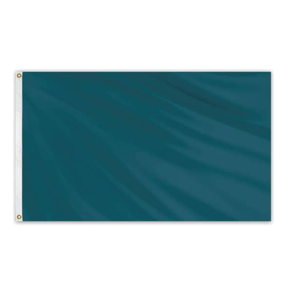 Global Flags Unlimited Solid Color Outdoor Nylon Flag 3' x 5' - Teal 204634 - main